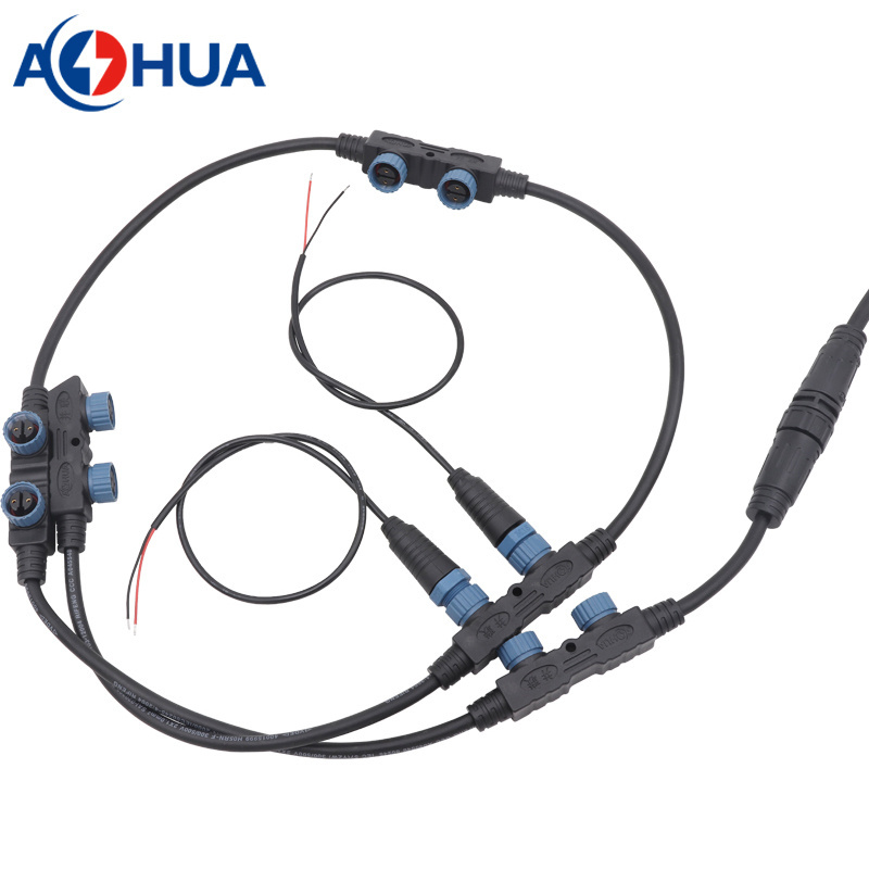 AOHUA Power driver cable IP67 male female waterproof led module connector