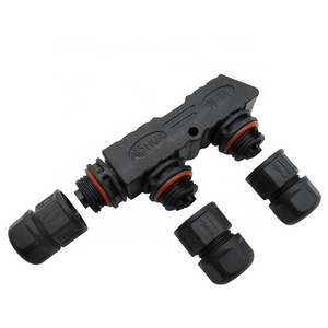 IP68 Male to Female F Splitter 2 Pin Power 1 Input 2 Output Waterproof Connector