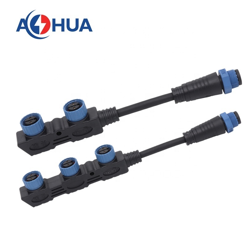 AOHUA Electric supply distributor IP67 M15 waterproof male female 2 pin power f connector