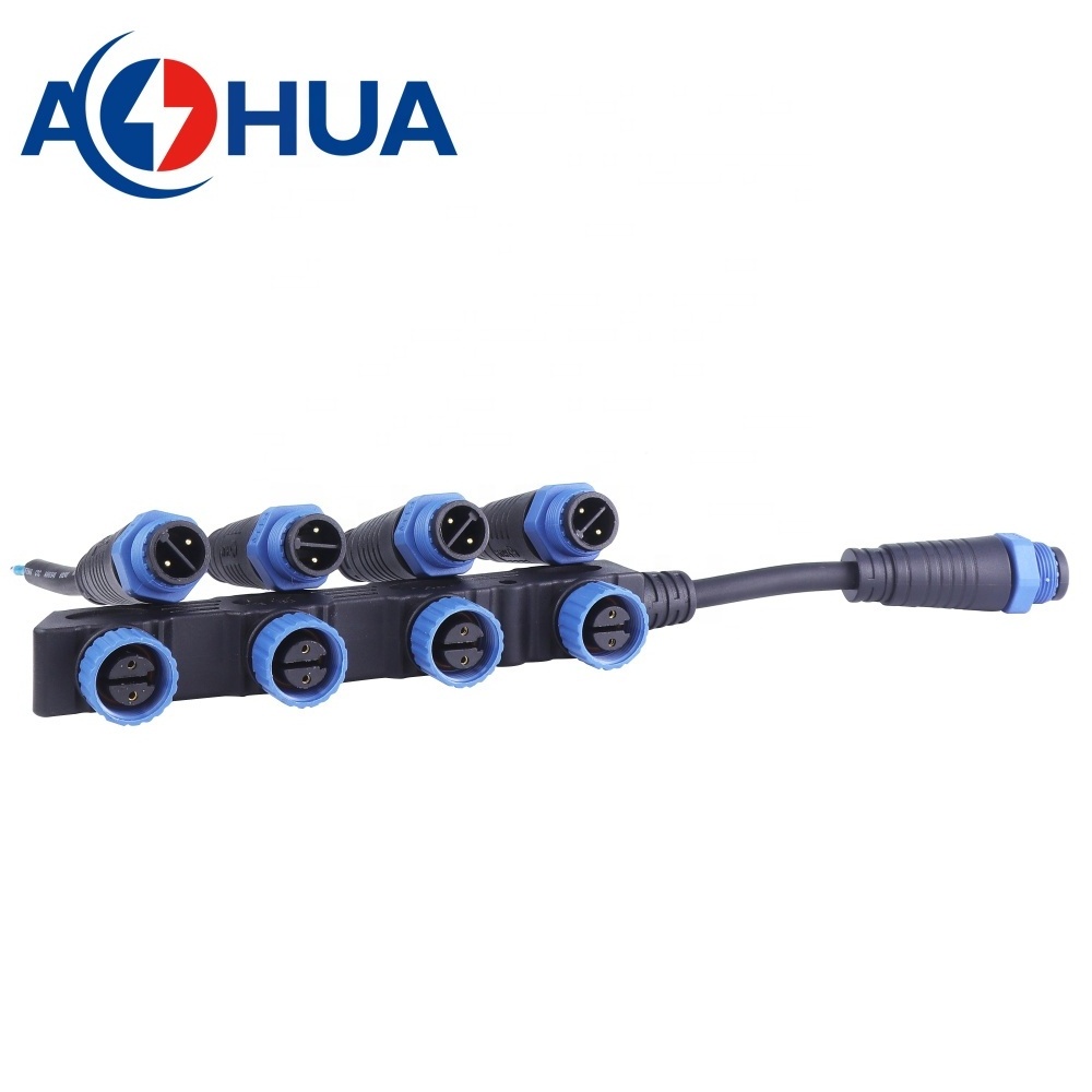 AOHUA Electric supply distributor IP67 M15 waterproof male female 2 pin power f connector