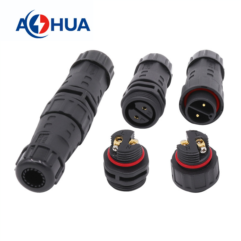 M20 Assembly Cable Connectors with Screw Fixing/Quick Lock/Solder type 15A 20A Adapter IP68 LED Power AC/DC Connector