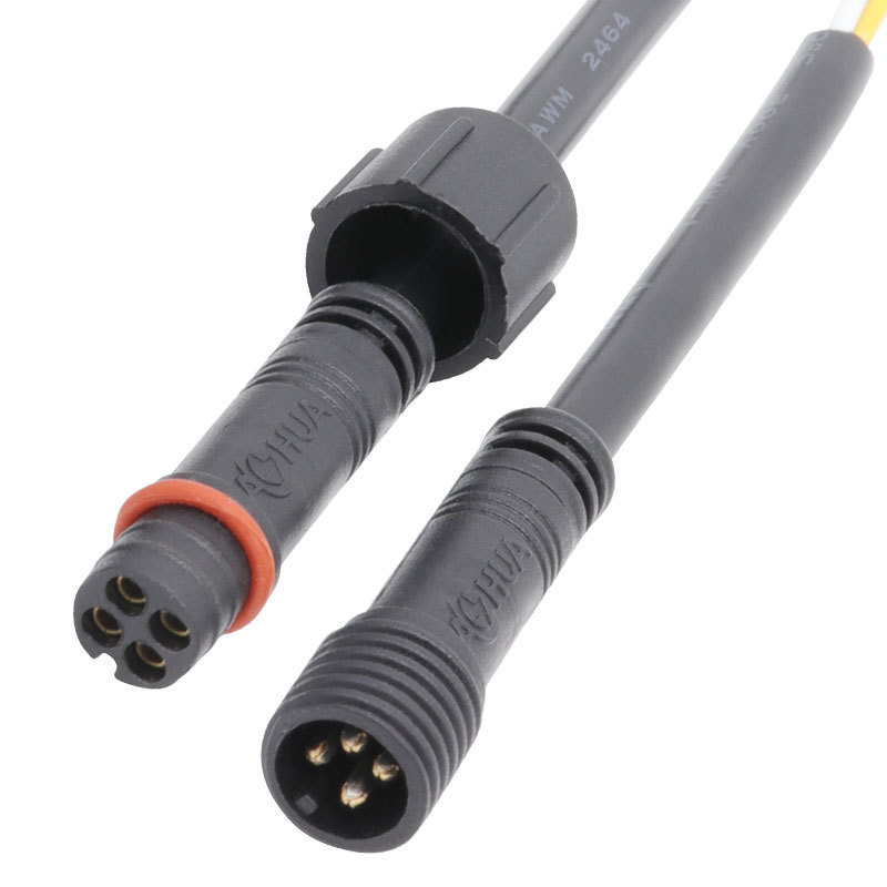 Customized IP65 IP67 M10 Male female small connector waterproof connector 4pin wiring receptacle led connector