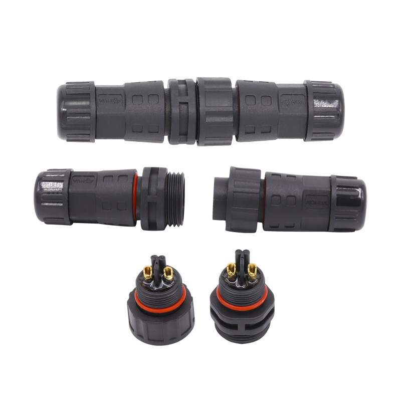 M20 Assembly Cable Connectors with Screw Fixing/Quick Lock/Solder type 15A 20A Adapter IP68 LED Power AC/DC Connector