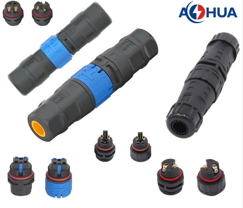 M20 Assembly Cable Connectors with Screw Fixing/Quick Lock/Solder type 15A 20A Adapter IP68 LED Power AC/DC Connector