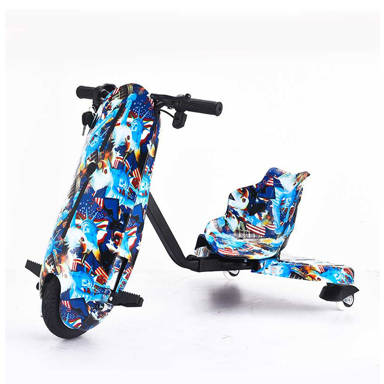 Best Selling Electric Drifting Scooter For Kids Gift Drifter 3 Wheel Square Park  3 Speed  Drift Kart Ride On Toy