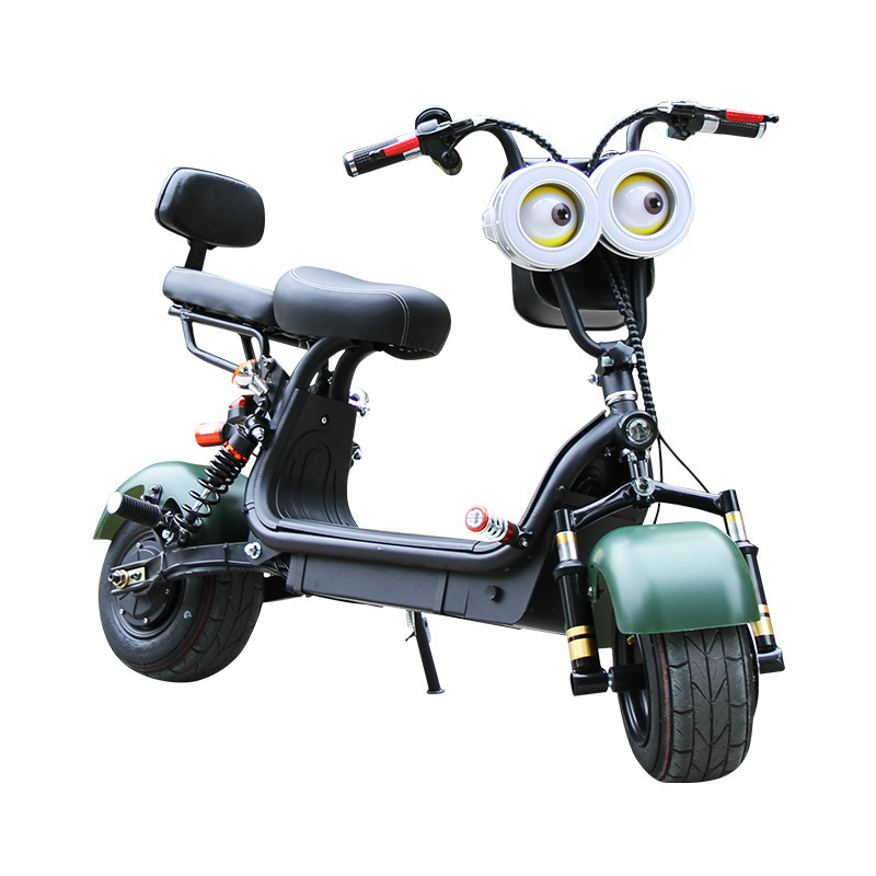 Mini Size Motor Electric Motorcycle Riding Car Scooter 48V 800W Lithium Battery Fat Tire Car Electric Citycoco