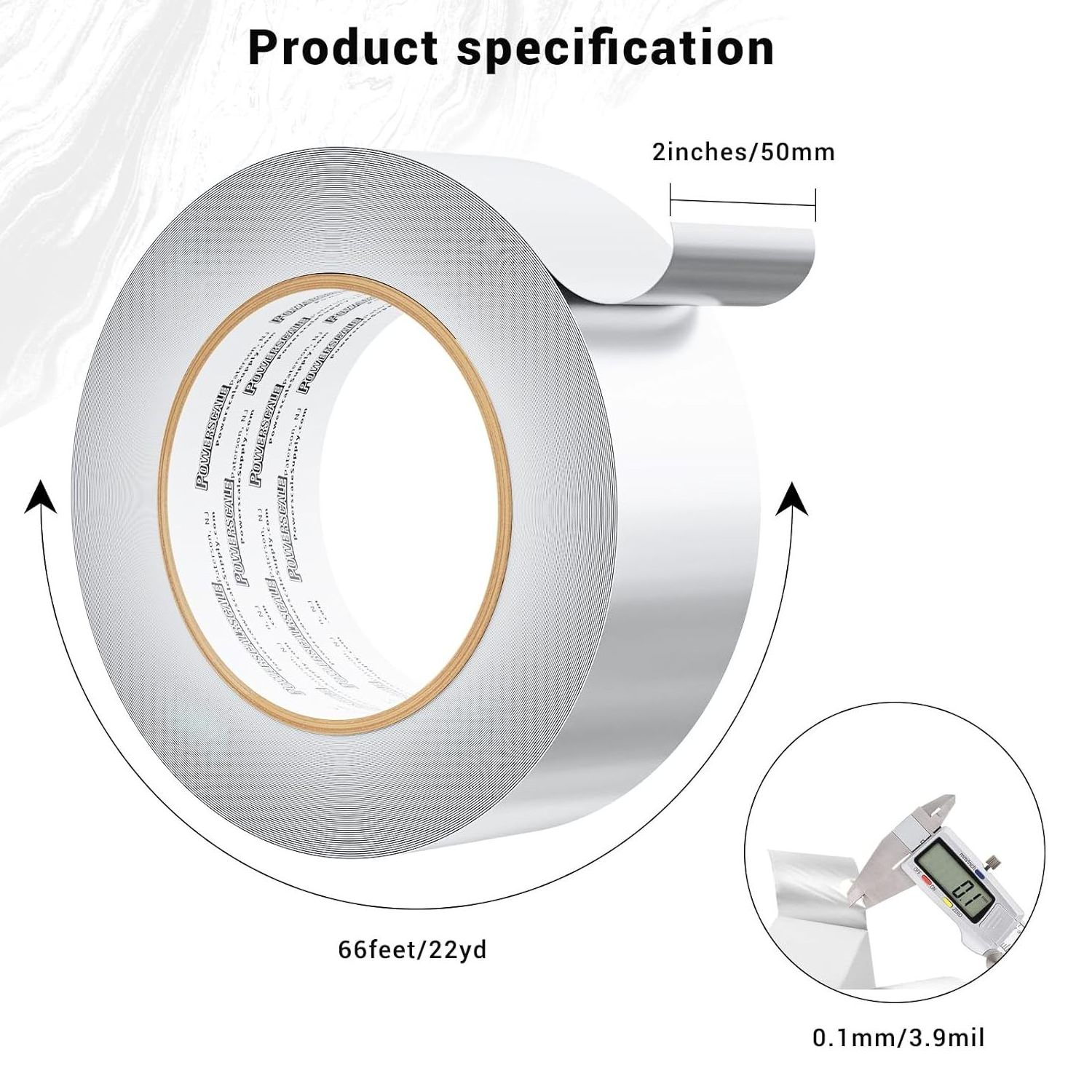 Aluminum foil tape high temperature resistant waterproof tinfoil paper tape range hood seal  floor heating insulation glue