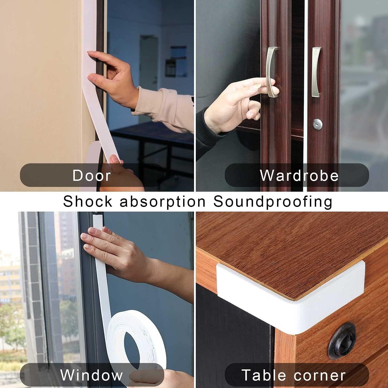 High Density Vibration Isolator Self Adhesive Weather Stripping Insulation Door Car Buffer Tape