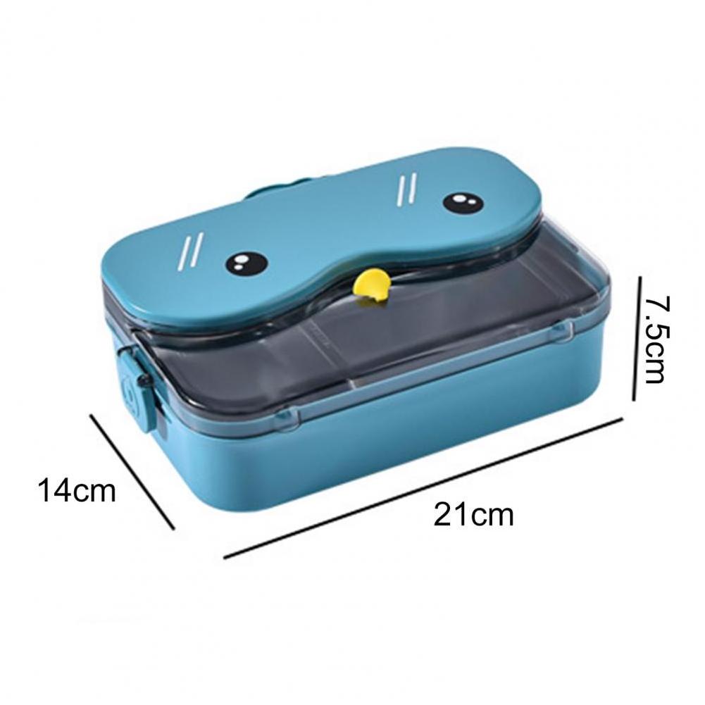 Compartment Design Kawaii Lunch Box Included Food Grade Stainless Steel Plastic Lunch Storage Box Kids Bento Lunch Box