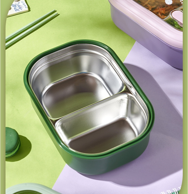 bento lunch box for kids bpa free Stainless Steel 1000ML Lunchbox Cartoon Fruit Bento Box for Kids School Lunchbox