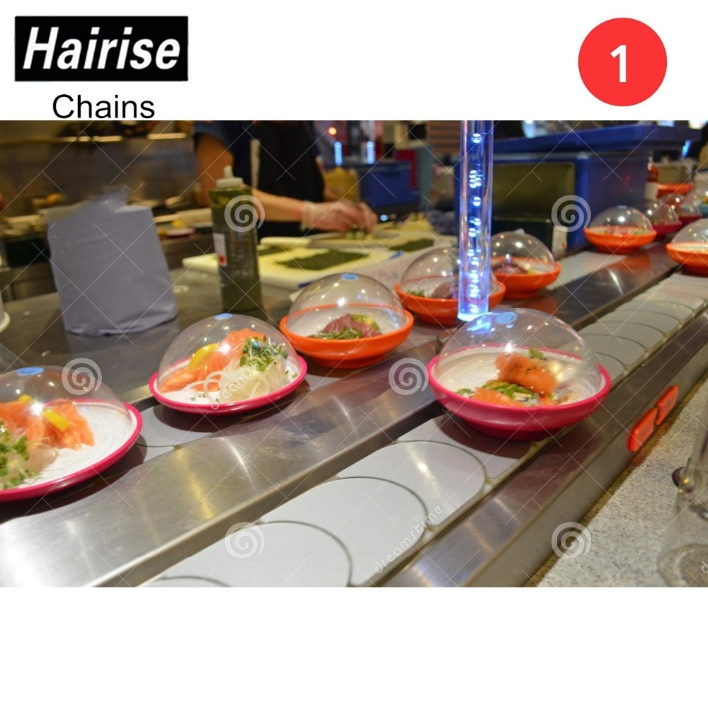 Hairise automatic flexible sushi food train automatic conveyor