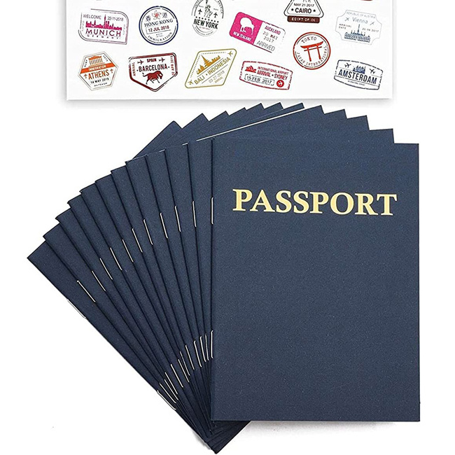 Digital Customized Leather Fake Passport Size Booklet Paper Cover Printing Carton Box OEM Offset Printing Brochure Custom Size