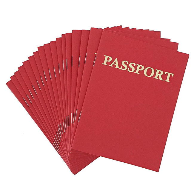 Digital Customized Leather Fake Passport Size Booklet Paper Cover Printing Carton Box OEM Offset Printing Brochure Custom Size