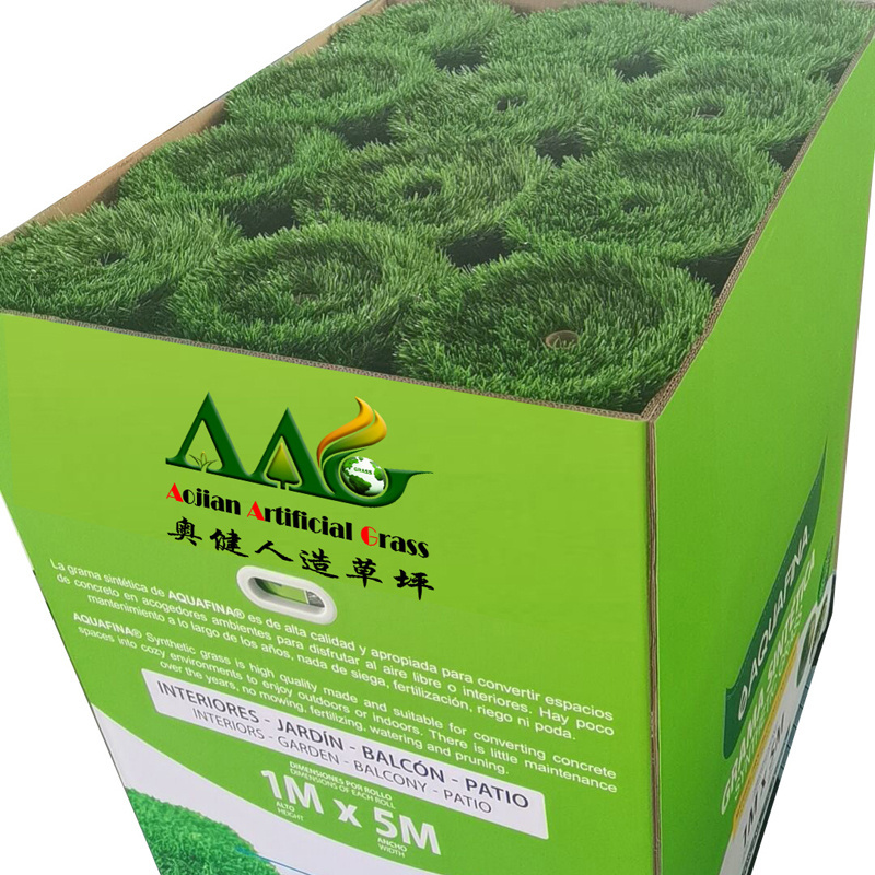 AAG China landscape decoration plastic lawn garden natural synthetic turf mat green carpet artificial grass roll for garden