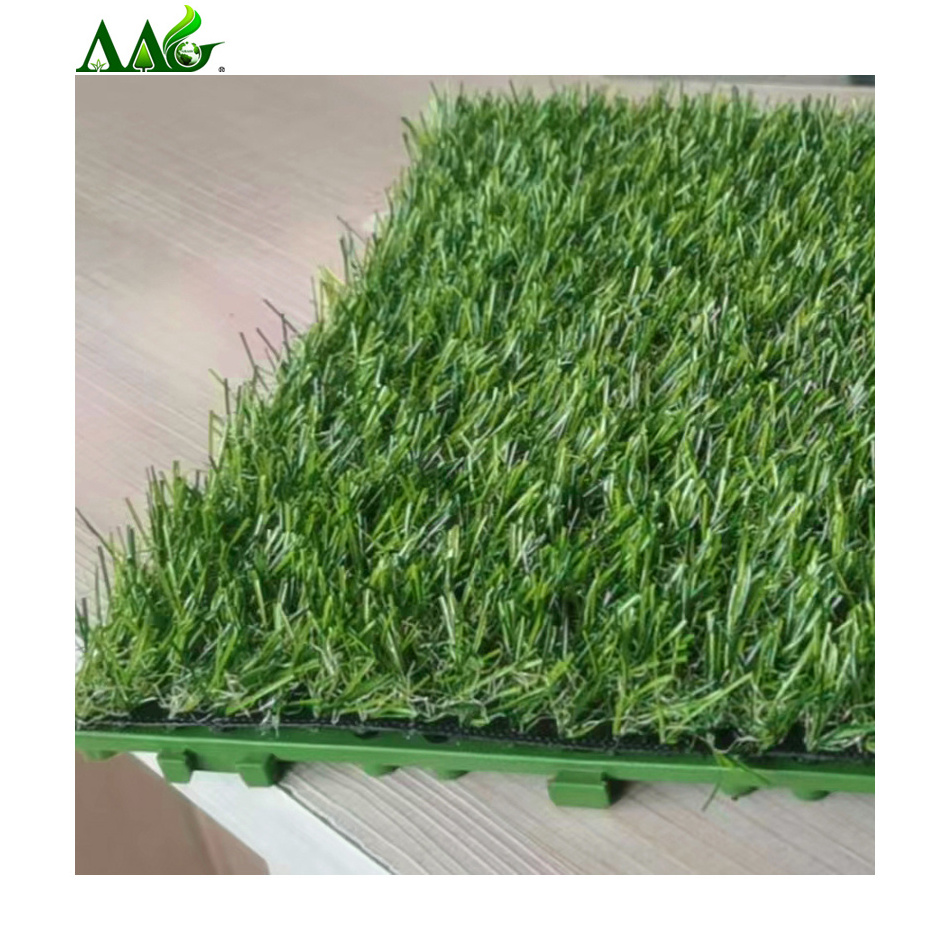 AAGrass outdoor landscaping garden synthetic turf floor carpet fake interlocking deck artificial grass tiles