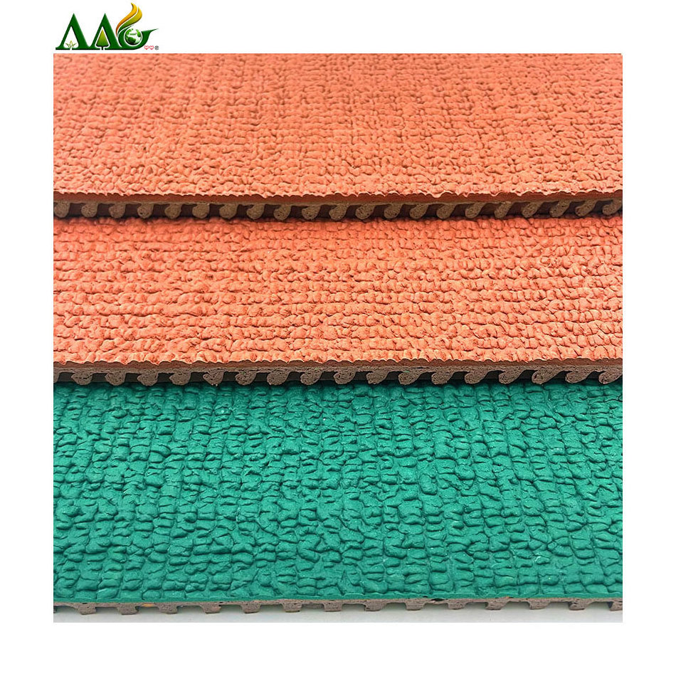 Stadium mat roll cost sandwich prefabricated synthetic rubber runway flooring surface carpet athletic tartan running track