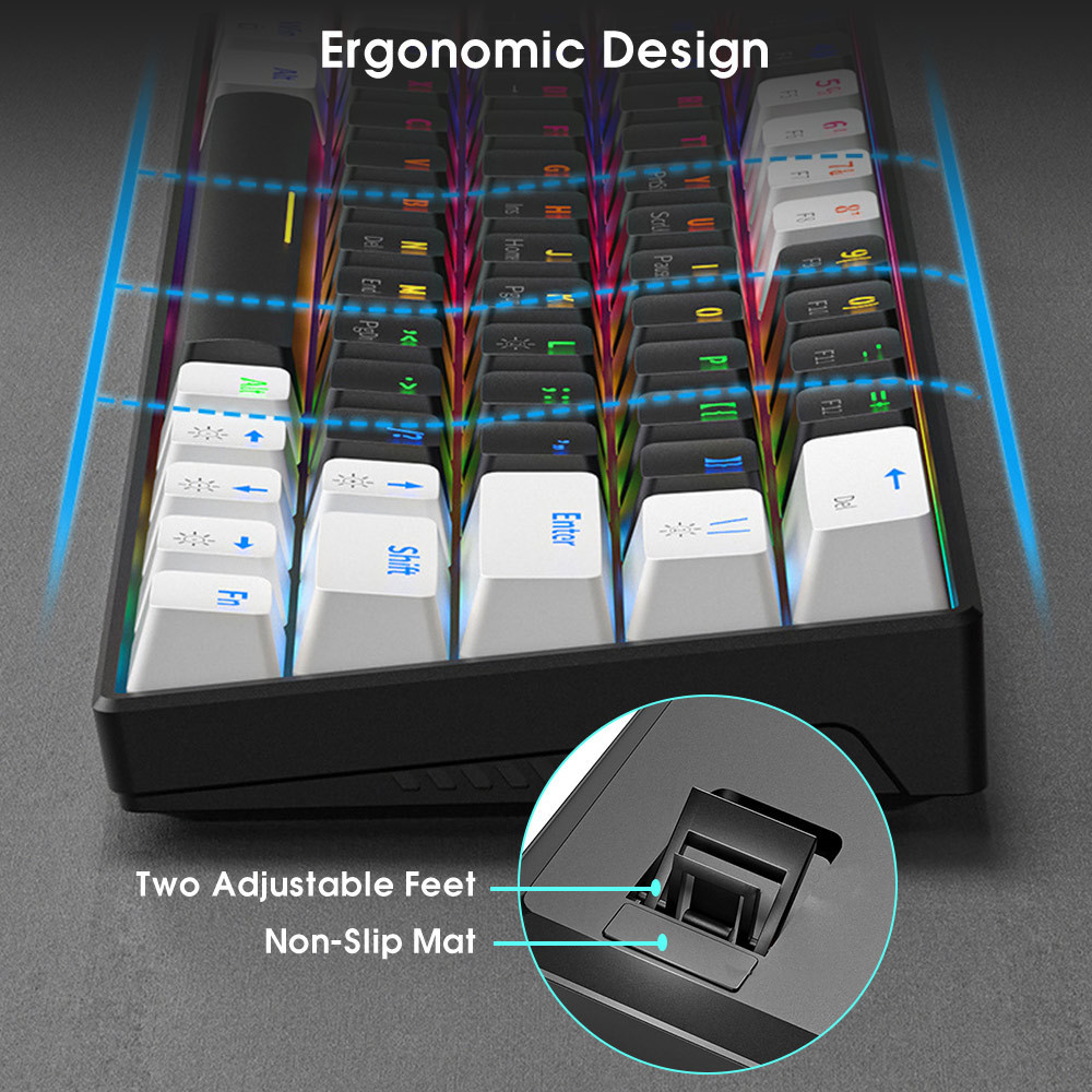 SAMA Custom 60% Gaming Keyboard Teclado Mechanical Switch 61 Keys Backlit Mini PC RGB Mechanical Keyboards