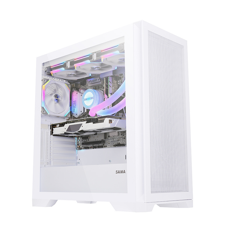 SAMA OEM ATX Case Metal Mesh Max 12cm Fans PC Cabinet Full Tower Desktop ATX Casing Gaming Computer PC Case