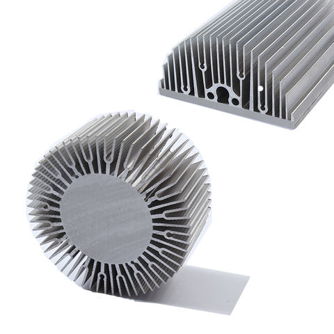 Extrusion aluminum complex design fin skive  lights fan folded fin flexible heat sink with thermal solid state disk radiator