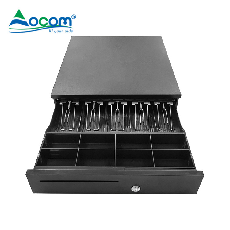 Supermarket 8 Coin 12V Automatic Metal Trays Register Smart Electronic Money Rj11 Lock Pos Cash Drawer For Shop