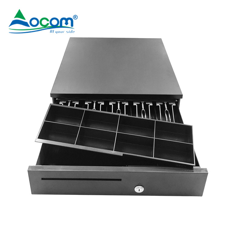 Supermarket 8 Coin 12V Automatic Metal Trays Register Smart Electronic Money Rj11 Lock Pos Cash Drawer For Shop