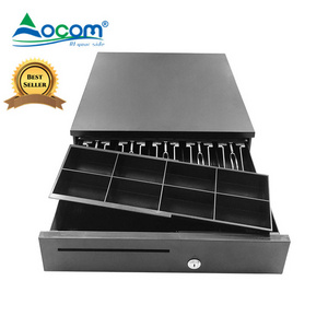 Supermarket 8 Coin 12V Automatic Metal Trays Register Smart Electronic Money Rj11 Lock Pos Cash Drawer For Shop