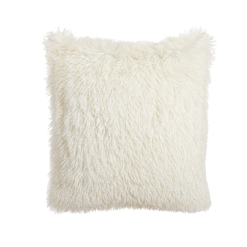 BLACK FRIDAY STOCK UP SALE Wholesale Long Plush Fleece Cushion Cover Solid Color Faux Fur Throw Pillow Case