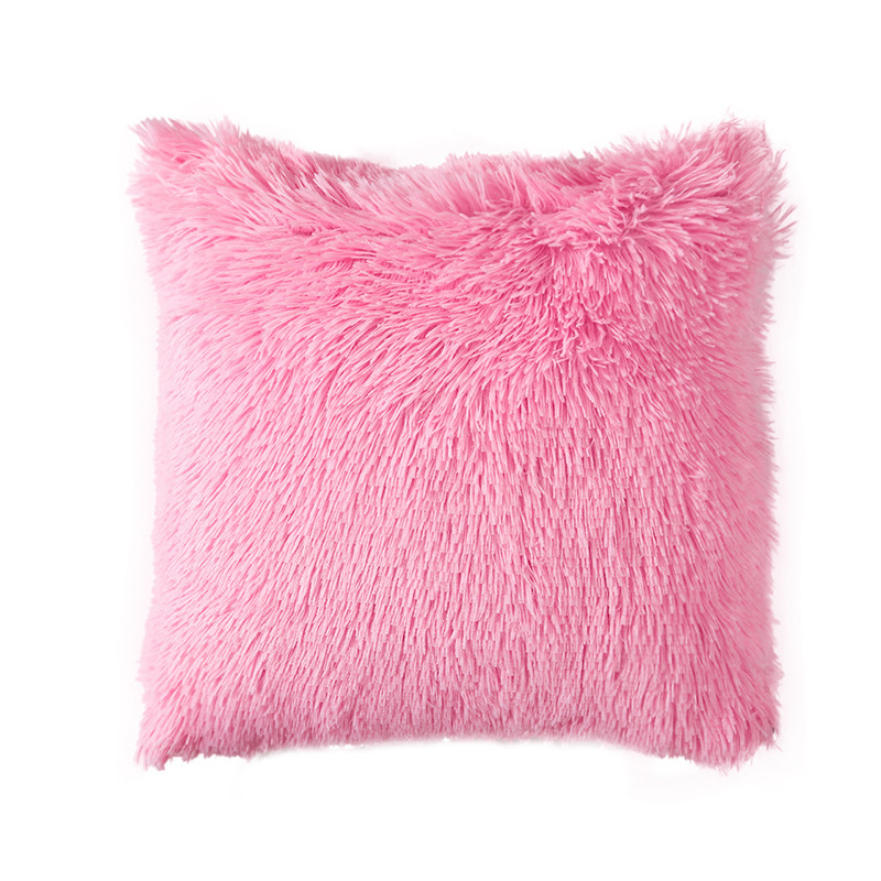 BLACK FRIDAY STOCK UP SALE Wholesale Long Plush Fleece Cushion Cover Solid Color Faux Fur Throw Pillow Case