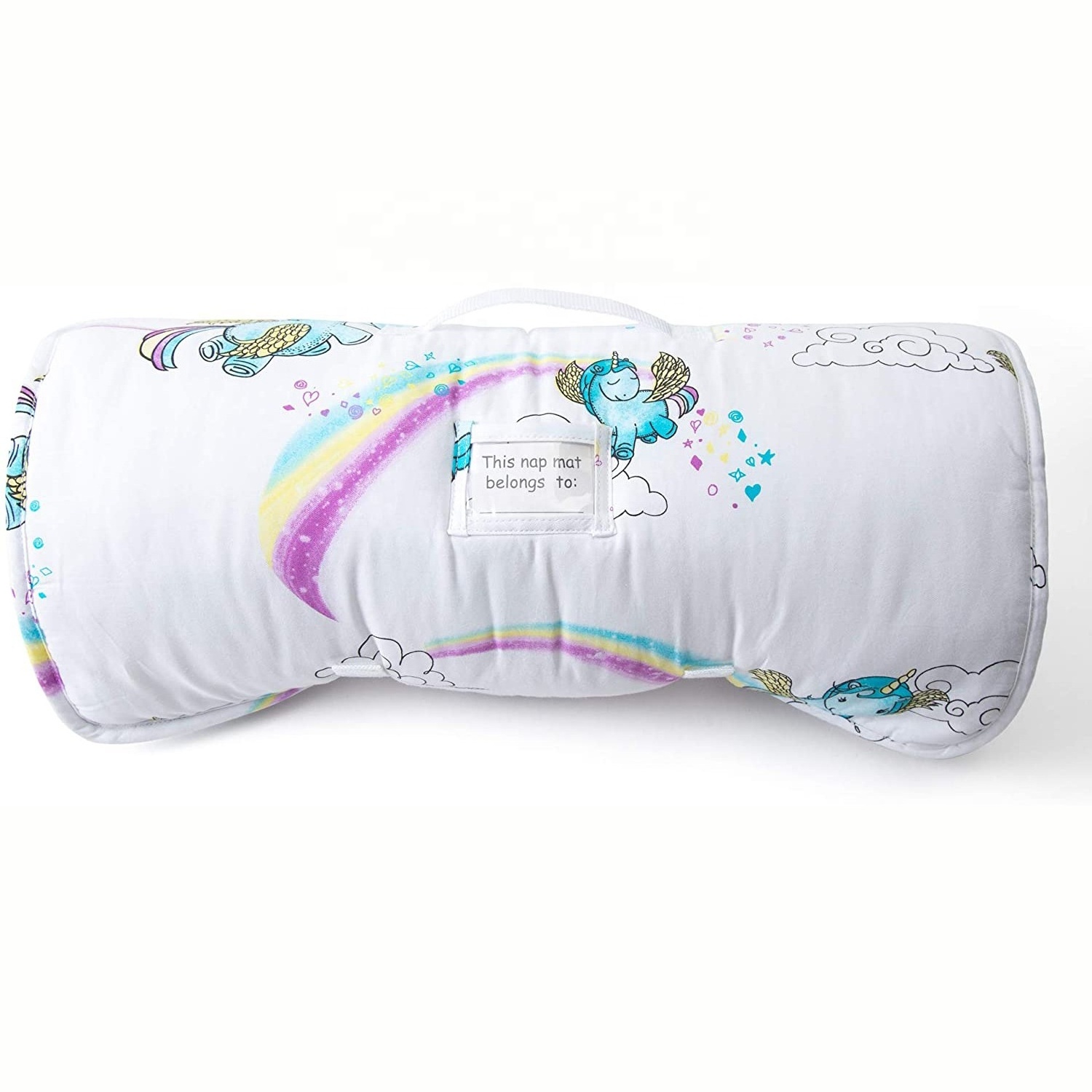 Factory Wholesale Custom Digital Printed Eco Friendly baby nap mat kindergarten nap mats with removable pillow for kids