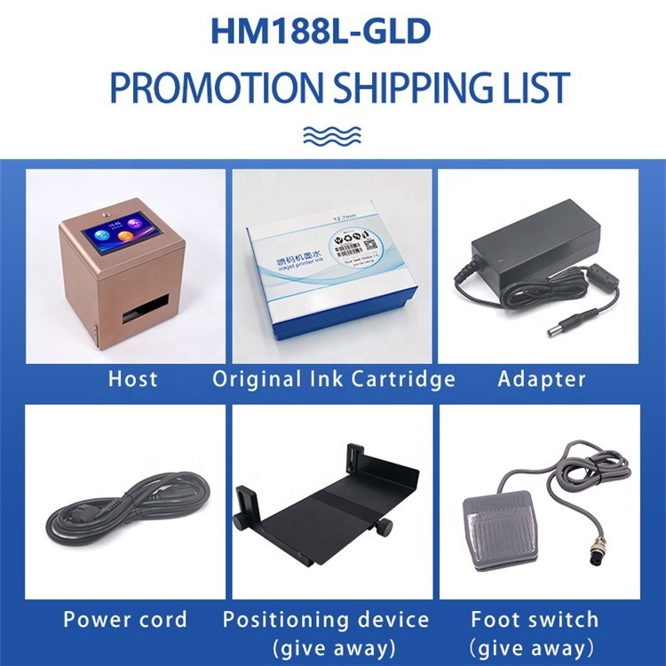 portable automatic expiry date stamp Tabletop handheld batch code coding machine Intelligent Static Inkjet Printer