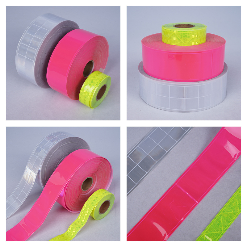 LX EN20471 Reflective Material Hi Vis Safety Warning Tape Reflective Vinyl Strip for Clothing Material