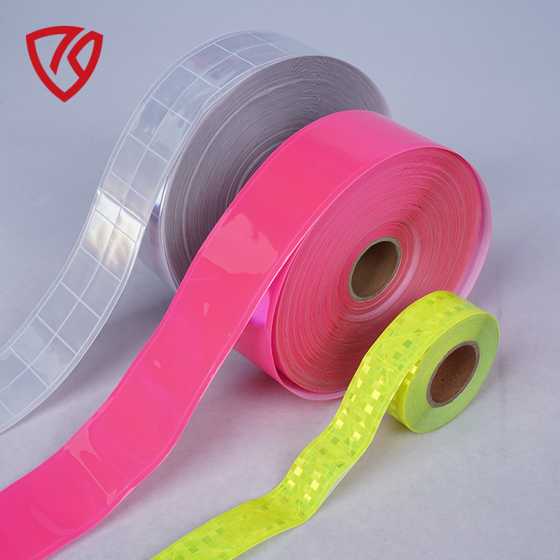 LX EN20471 Reflective Material Hi Vis Safety Warning Tape Reflective Vinyl Strip for Clothing Material