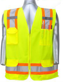 High Visibility Reflective Vest Class 2 Safety Construction Vests ANSI with multi- Pockets