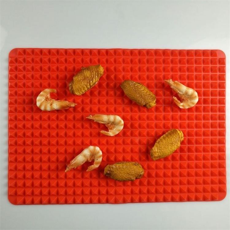 silicone pyramid baking mat sheet for chicken