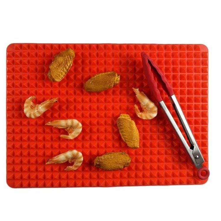 silicone pyramid baking mat sheet for chicken