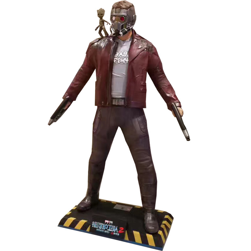 Superhero series TV and movie fiberglass Star-Lord sculpture vivid movie character figure