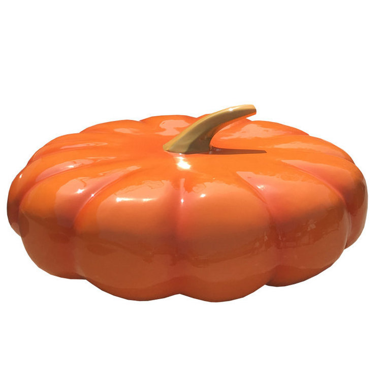 Creative design fiberglass furits sculpture pumpkin stool resin fruits statue