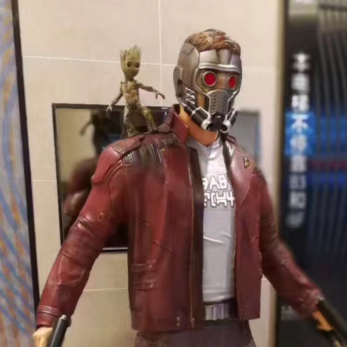 Superhero series TV and movie fiberglass Star-Lord sculpture vivid movie character figure