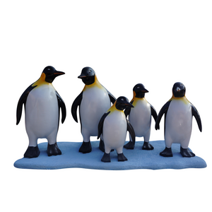 Life size FRP Penguin statue animals sculpture glass fiber rookery statue fiber glass animal