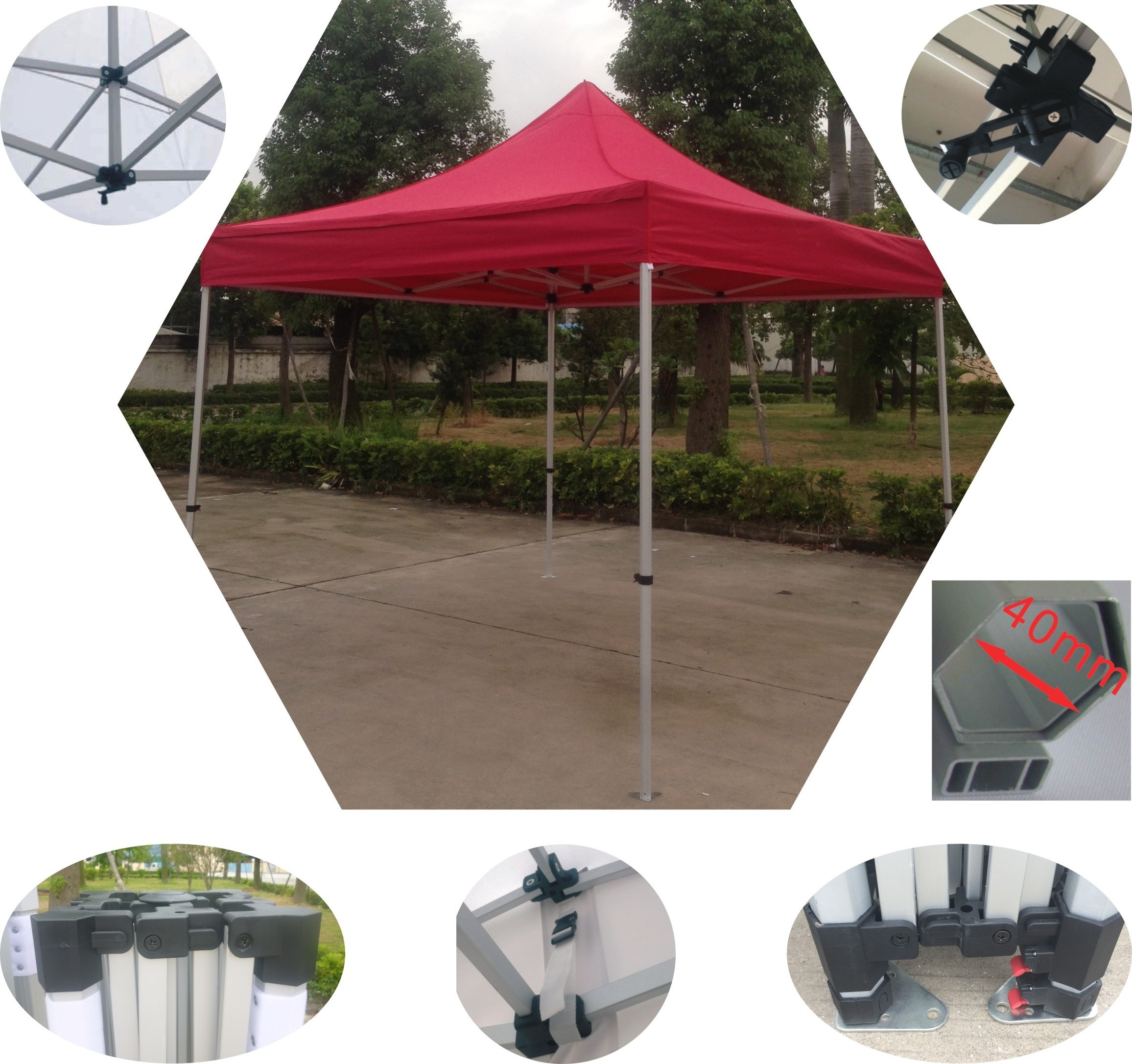 Branded 10x10 Hexagon Custom Gazebo Beach Tents Large Event Advertising Pop Up Canopy Tent for Outdoor