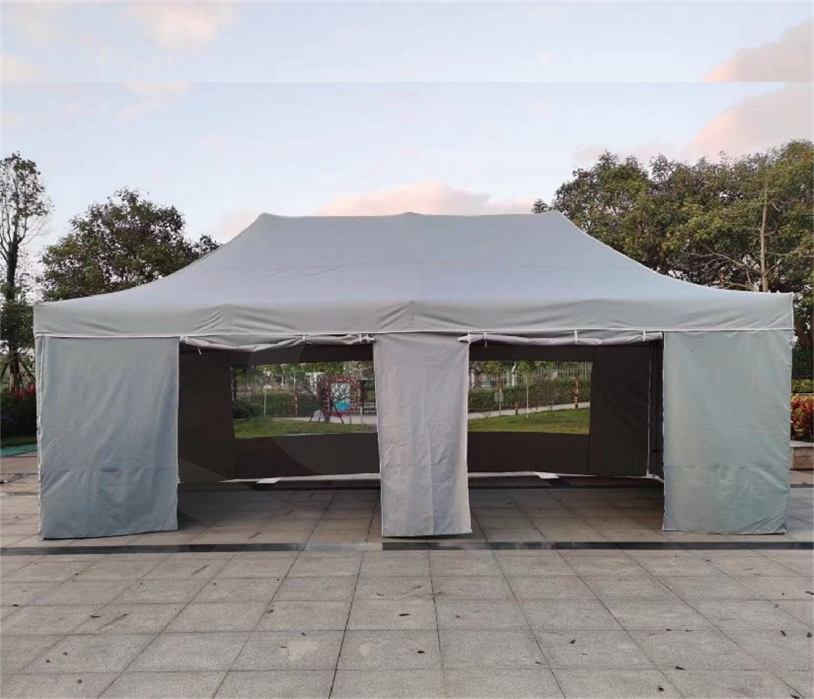 Best quality big pop up tent 4x8m 50mm heavy duty pop up folding canopy tent with window and door