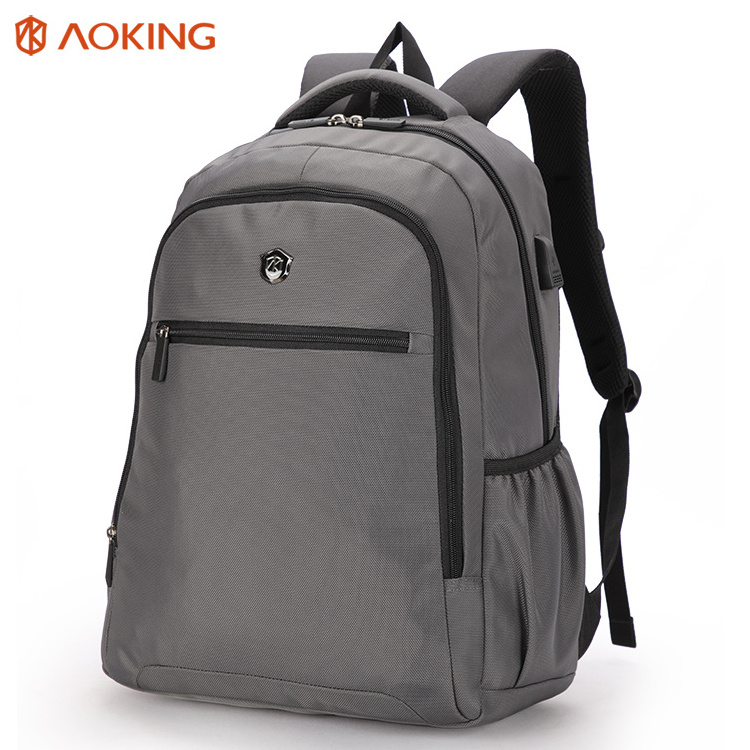 Aoking leisure design heavy duty large waterproof day pack  daily use  travel usb charging laptop backpack