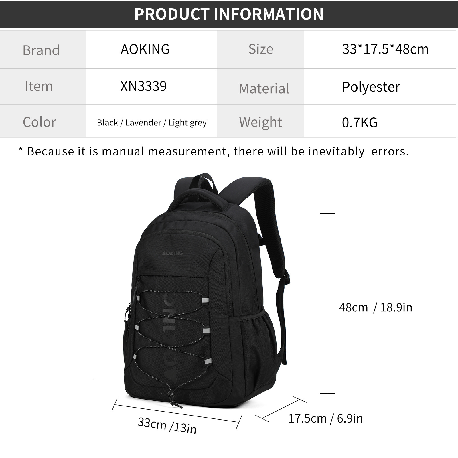 AOKING Factory New Fashion wholesale casual custom waterproof travel sport backpack bag casual sports laptop backpacks