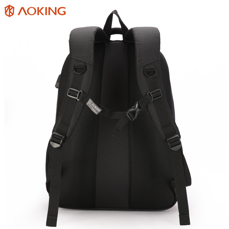 Aoking leisure design heavy duty large waterproof day pack  daily use  travel usb charging laptop backpack