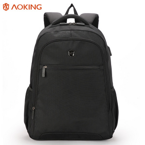 Aoking leisure design heavy duty large waterproof day pack  daily use  travel usb charging laptop backpack