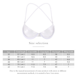 New Fashion Women's Lady Sexy Underwear Bras Transparent Plastic Clear Adjustable Strap Invisible Transparent Bra