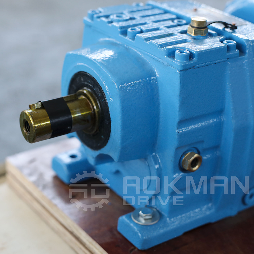 Aokman High efficiency small speed foot mounted helical reducer gearbox