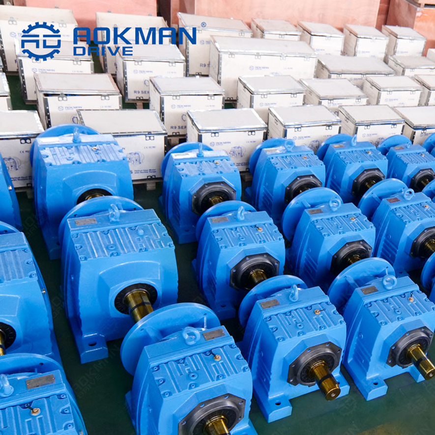 Aokman High efficiency small speed foot mounted helical reducer gearbox