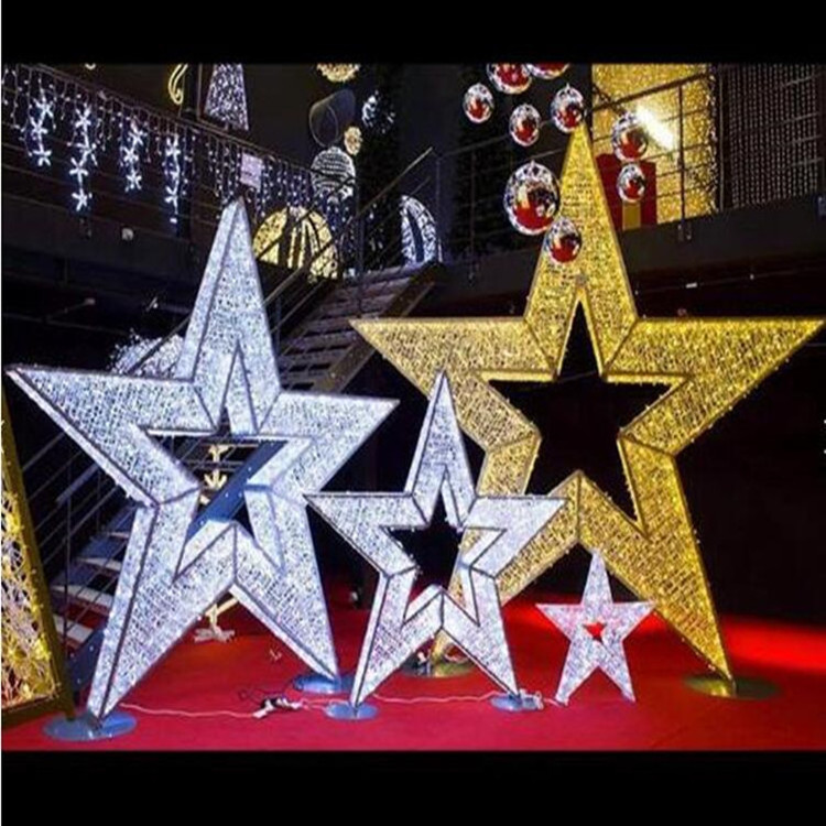 24V 110V 220V Christmas star 3D hanging ornament large star motif light