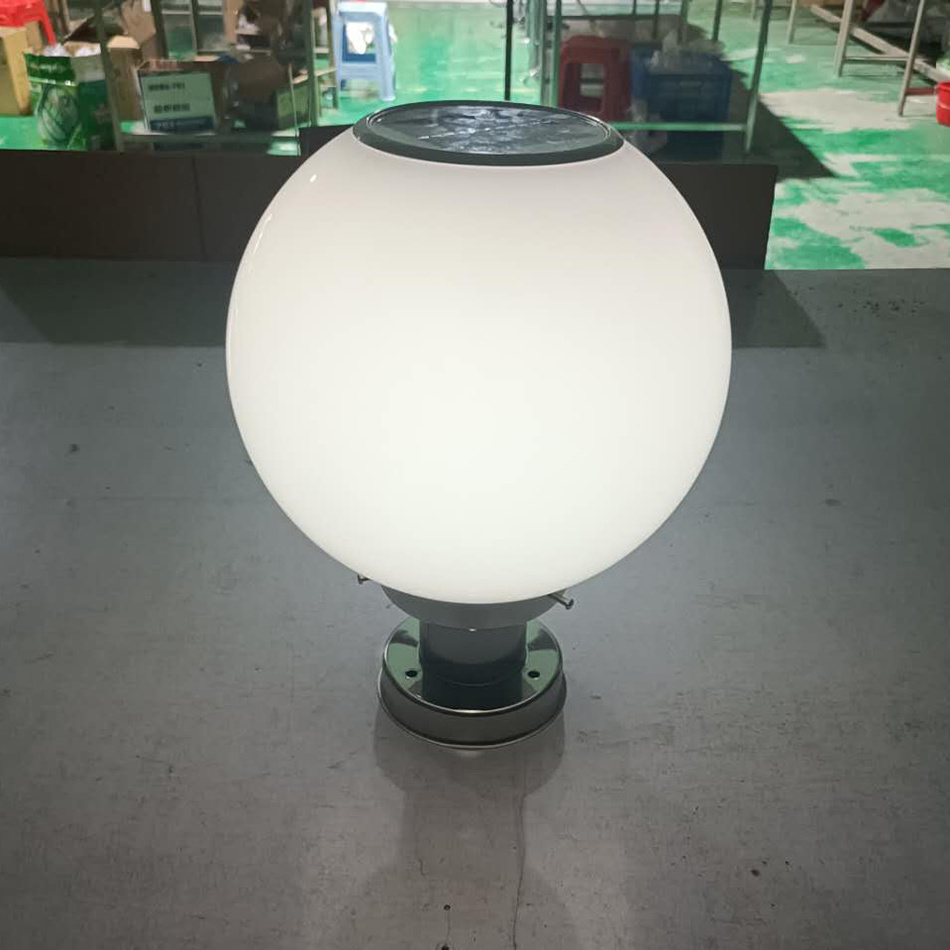 Round Ball LED Post light Free Wiring Garden 5W 10W 15W 20W Twin Color LED Solar Pillar light